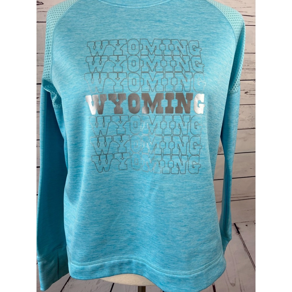 Augusta Sportswear Wyoming XS‎ Metallic Graphic Sweatshirt Womens Extra Small